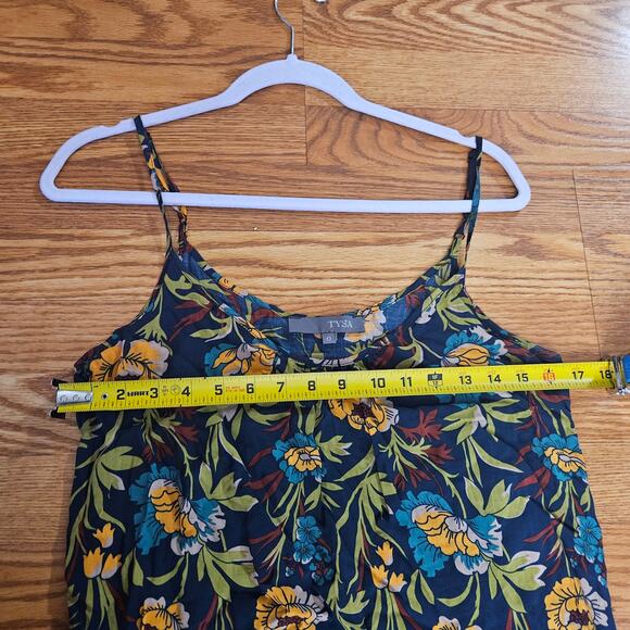 Tysa Floral Print Long Maxi Dress With Spaghetti Strap Sleeves Size 0 - Picture 4 of 6